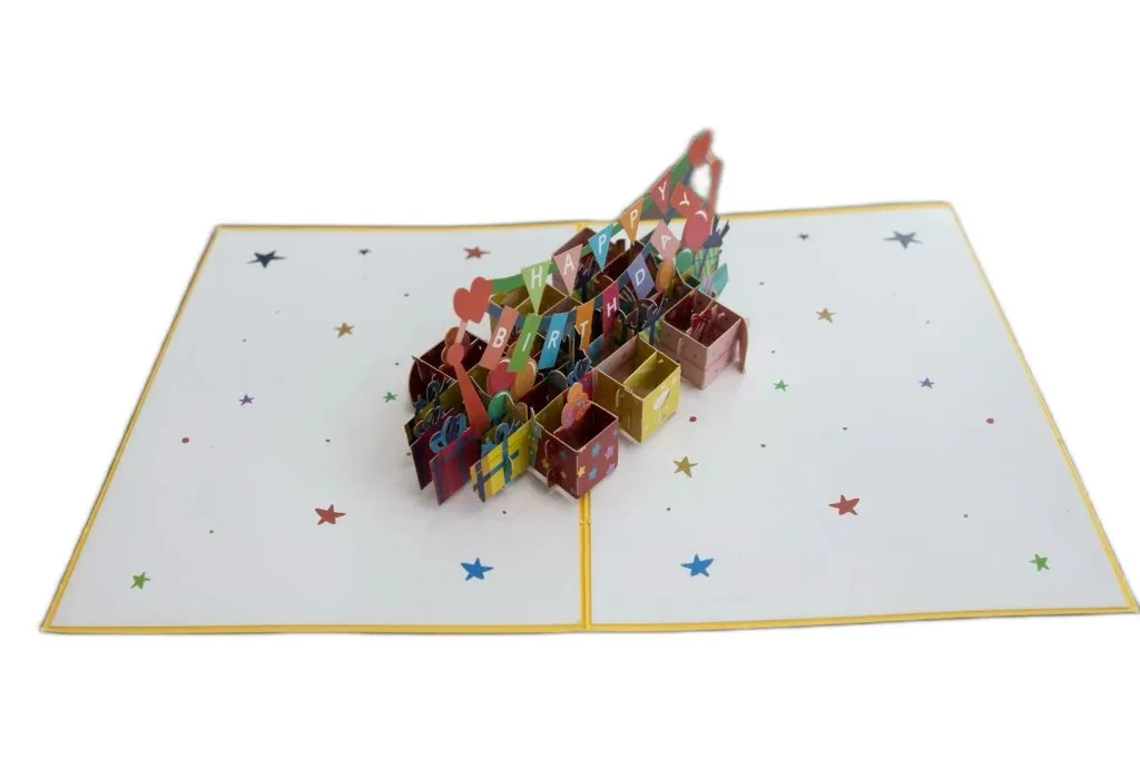 3D pop-up birthday musical greeting card with Bluetooth music