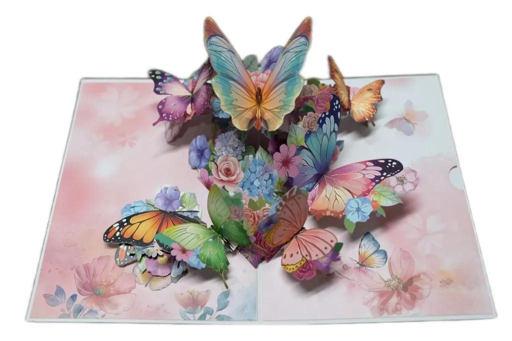 Butterfly 3D musical greeting card