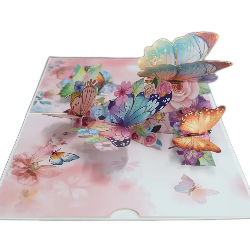 Rose garden 3D musical greeting card